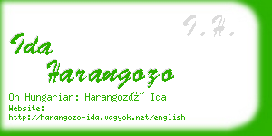 ida harangozo business card